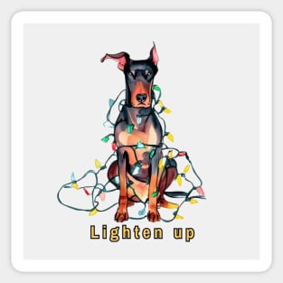 Lighten up Doberman Sticker